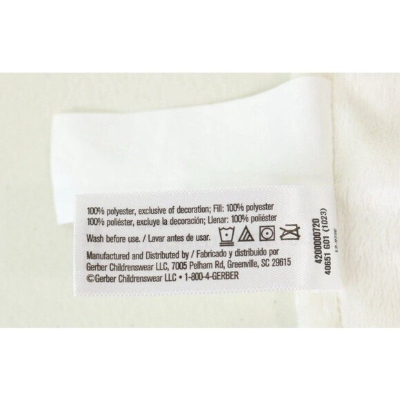 Modern Moments Gerber White Sheep Lovey Security Baby Blanket Pink Floral Plush - Picture 4 of 5